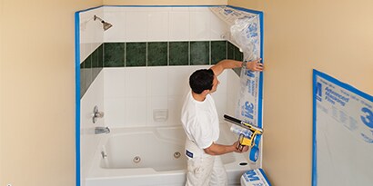 Inserts de baignoire, étape 2 
