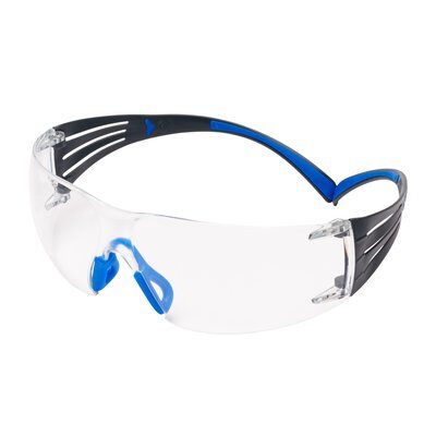 Lunettes de sécurité 3M™ SecureFit™ 400, monture bleue/grise, verres antibuée Scotchgard™ incolores, SF401SGAF-BLU EU
